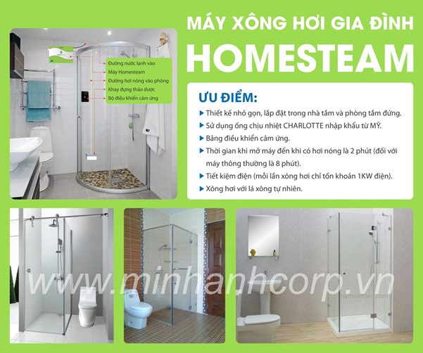 máy xông hơi ướt gia đình Homesteam