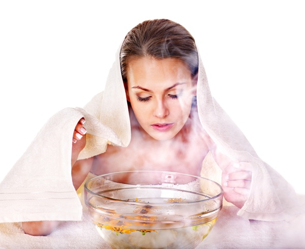xông hơi làm đẹp da mặt